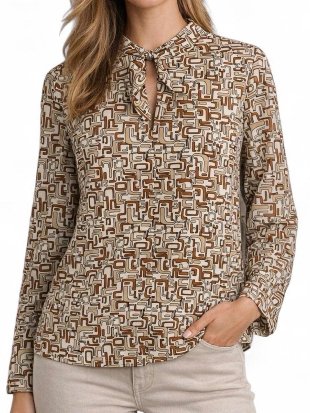 J.McLaughlin Tie-Neck Blouse | Size: Medium